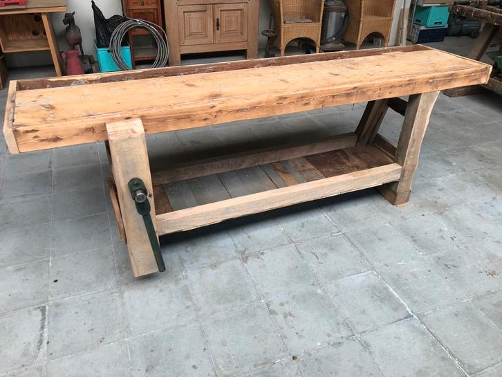 Houten werkbank, Huis en Inrichting, Overige Huis en Inrichting, Gebruikt, Ophalen