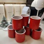 6 kleine rode terracotta kerstpotjes, Ophalen of Verzenden, Zo goed als nieuw