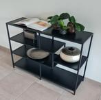 zwarte sidetable/console, Huis en Inrichting, Tafels | Sidetables, Ophalen, 100 tot 150 cm, Zo goed als nieuw, Modern