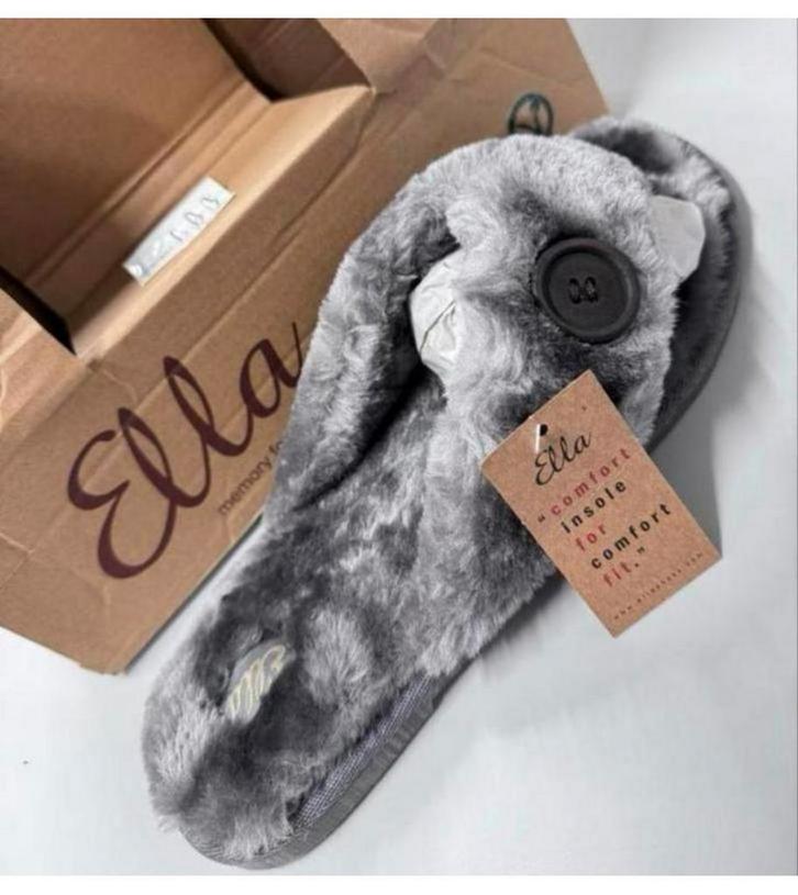 Dames Ella Slippers Memory Foam Thuis Spa bad maat 40 grijs, Kleding | Dames, Schoenen, Nieuw, Pantoffels of Sloffen, Grijs, Ophalen of Verzenden