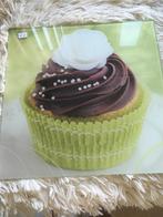 glazen wanddecoratie cupcake, Ophalen of Verzenden, Zo goed als nieuw
