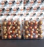 32 boules de noel de 3cm brun rouille et pailleté, Ophalen of Verzenden, Zo goed als nieuw