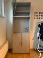 Grijze, houten kast, Huis en Inrichting, Ophalen, 70 tot 120 cm, Minder dan 40 cm, 170 cm of meer