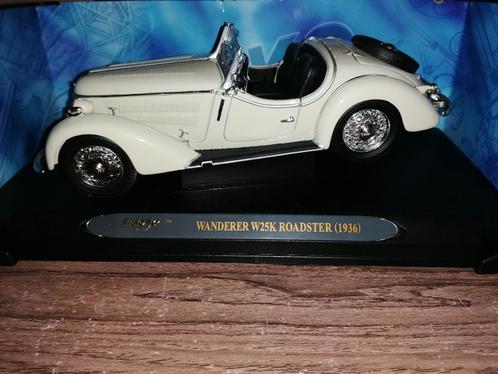 Miniatuur Audi Wanderer W25K Roadster 1936 1/18 Ricko!, Hobby en Vrije tijd, Modelauto's | 1:18, Nieuw, Auto, Overige merken, Ophalen of Verzenden