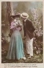 FANTASIE -  Koppel met veel Paaseieren  + 100 Jaar oud !!, Enlèvement ou Envoi, Avant 1920, Affranchie, Autres thèmes