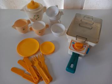 Vintage fisher price braadpan, stoompan, kookpot, bakpan, Enlèvement ou Envoi, Utilisé