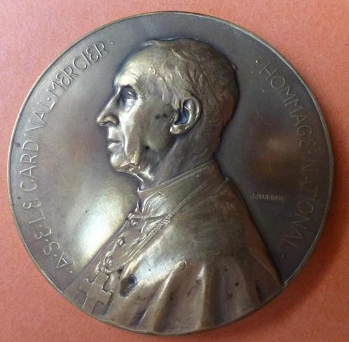 Grande médaille Cardinal Mercier, Première Guerre mondiale, Collections, Objets militaires | Général, Autres, Enlèvement ou Envoi