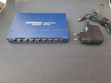 NETGEAR Gigabit Ethernet-switch GS-108 Prosafe met 8 poorten beschikbaar voor biedingen