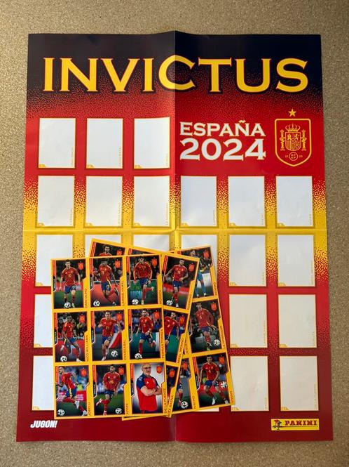 Panini Spanje ‘ Invictus Poster Team Spanje’ 2024, Hobby en Vrije tijd, Stickers en Plaatjes, Nieuw, Meerdere stickers, Ophalen of Verzenden