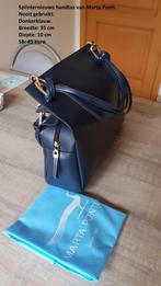 Nieuwe handtas Marta Ponti donkerblauw, Handtassen en Accessoires, Tassen | Damestassen, Ophalen of Verzenden, Nieuw, Blauw, Handtas