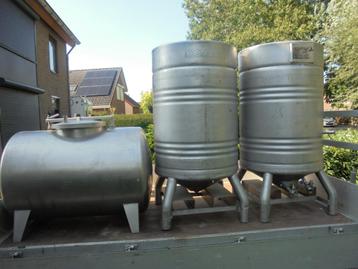 RVS tank, INOX tank, melktank, biertank, bier tank. beschikbaar voor biedingen