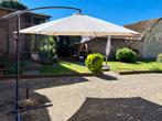 Parasol wit-ecru, Ophalen, Gebruikt, 3 tot 4 meter, Zweefparasol