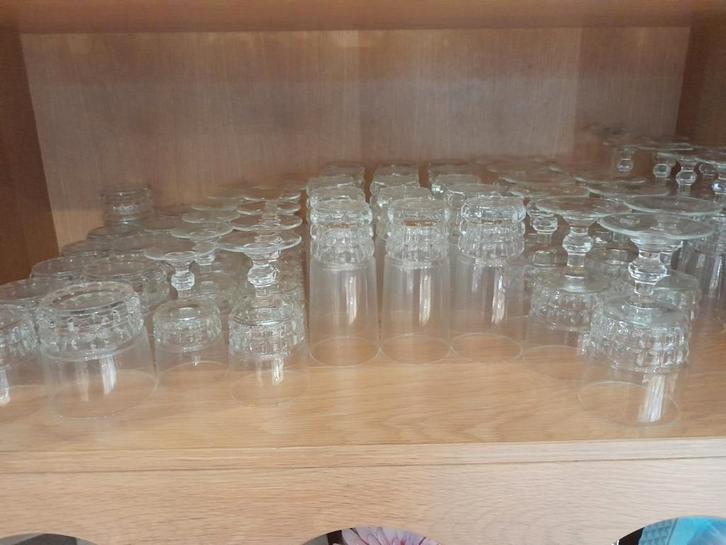 Glasservice 7 delig. (59st.)Zie beschrijving. Samen 5 euro., Antiek en Kunst, Antiek | Glaswerk en Kristal, Ophalen