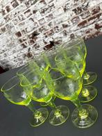 8 x uraniumglas annagroen set van 8 glazen, Antiek en Kunst, Antiek | Glaswerk en Kristal, Ophalen