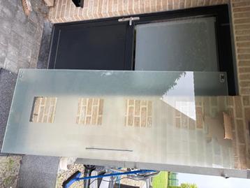 Glazen deur, Doe-het-zelf en Bouw, Deuren en Vliegenramen, Ophalen, Gebruikt, 80 tot 100 cm, Binnendeur