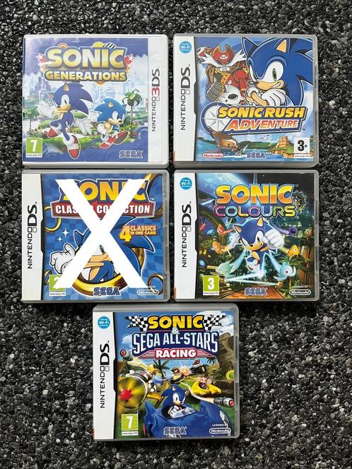 4 x Sonic spelletjes, Games en Spelcomputers, Games | Nintendo DS, Zo goed als nieuw, Ophalen