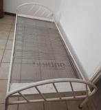 1 peroonsbed sterk ijzer bed 90x200, Ophalen, 90 cm, Eenpersoons, Wit