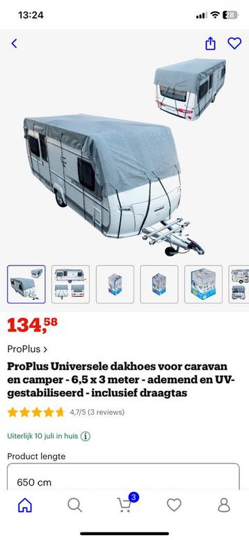Dakhoes voor een carvan beschikbaar voor biedingen