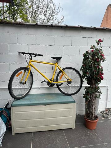 Vélo jaune. Utilisé. Bon état