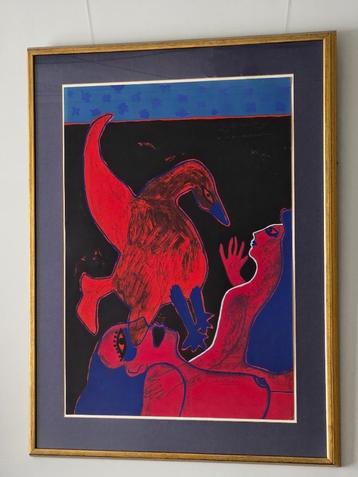 Corneille - 2 Vrouwen met vogel - Handgesigneerd - 1978 beschikbaar voor biedingen