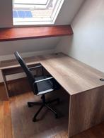 Hoekbureau met bureaustoel, Ophalen, Gebruikt, Bureau