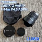 Panasonic Lumix 7-14 mm f4 (micro 4/3) => 250€, Ophalen of Verzenden, Zo goed als nieuw, Groothoeklens, Zoom