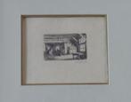 JAKOB SMITS / KEMPISCH BINNENZICHT / ZW-W ETS / 38x35cm KAD, Antiek en Kunst, Ophalen of Verzenden