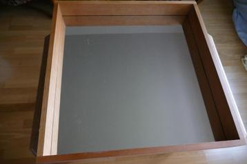 badkamerspiegel spiegel met eikenhouten lijst  beschikbaar voor biedingen