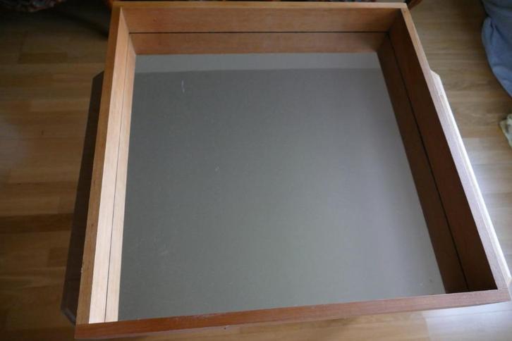 badkamerspiegel spiegel met eikenhouten lijst, Huis en Inrichting, Badkamer | Badkamermeubels, Nieuw, Spiegelkast, Ophalen of Verzenden