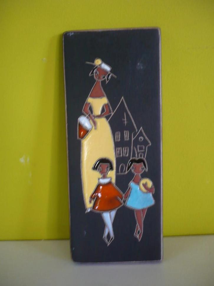 Knappe vintage Ruscha wandtegel ( west-germany ), Antiek en Kunst, Antiek | Keramiek en Aardewerk, Ophalen of Verzenden