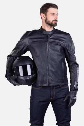 Lederen Motorjas maat L (1x gedragen) beschikbaar voor biedingen
