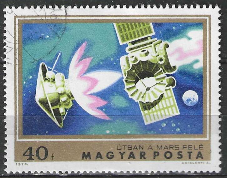 Hongarije 1977 - Yvert 236 - Mars onderzoek - 40 fi. (ST), Postzegels en Munten, Postzegels | Europa | Hongarije, Verzenden