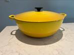 Le Creuset Marmite 32 cm Ombre Jeune als nieuw, Huis en Inrichting, Gietijzer, Ophalen of Verzenden, Zo goed als nieuw, Keramische plaat