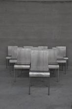 Set of 10pc rare inox post modern chairs attr to belgochrome, Ophalen