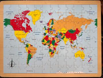 Puzzel/landkaart 40/31 cm beschikbaar voor biedingen