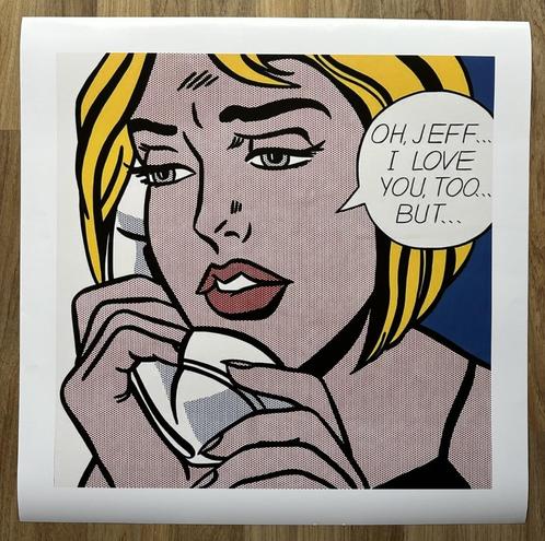Roy Lichtenstein - I love You, Too… But - XXL - spotprijs, Collections, Posters & Affiches, Neuf, Autres sujets/thèmes, Affiche ou Poster pour porte ou plus grand