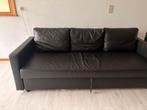 canapé noir en cuir, Huis en Inrichting, Slaapkamer | Slaapbanken, Ophalen, Gebruikt, Zwart
