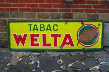 Welta Tobacco Collection 1953 originele emaille plaat  beschikbaar voor biedingen