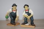 Laurel en Hardy (dikke en den dunne) kunsthars beeldjes13 cm, Ophalen of Verzenden, Gebruikt, Overige typen