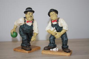 Laurel en Hardy (dikke en den dunne) kunsthars beeldjes13 cm beschikbaar voor biedingen