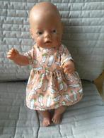 83. Babyborn: Nieuw oranje jurkje met papegaaien, Ophalen of Verzenden, Nieuw, Babypop