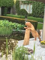 Kunstwerk in eiken hout Jaguar, Antiek en Kunst, Kunst | Beelden en Houtsnijwerken, Ophalen