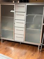 Zilveren ikea kast, Ophalen, Overige materialen, Gebruikt, 100 tot 150 cm