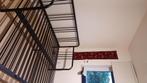 Metalen frame zetelbed, Ophalen, Gebruikt, Tweepersoons, Bedbodem