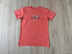 Koraalkleurige t-shirt Vive le vélo maat 12-14 jaar, Gebruikt, Jongen of Meisje, Ophalen of Verzenden, Shirt of Longsleeve