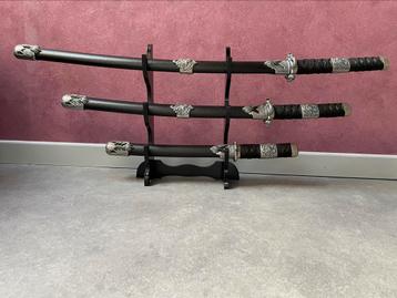 Set van 3 katana’s, Verzamelen, Militaria | Algemeen, Ophalen, Overige soorten, Zwaard of Sabel