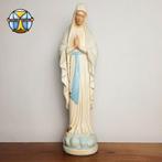 Grande statue de Marie en plâtre blanc / Banneux Notre-Dame, Antiquités & Art, Enlèvement ou Envoi