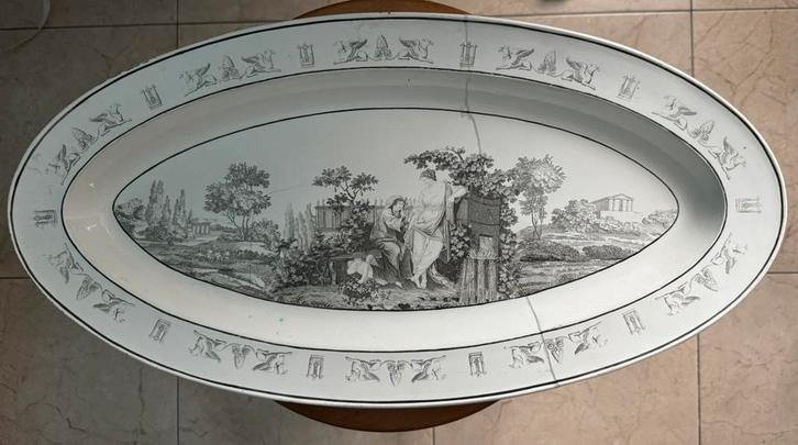 Creil-Montereau faience fish plate, Antiek en Kunst, Antiek | Schalen, Ophalen