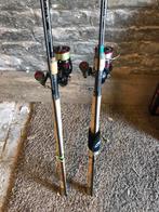 2 feederstokken + molens, Watersport en Boten, Hengelsport | Algemeen, Ophalen, Zo goed als nieuw
