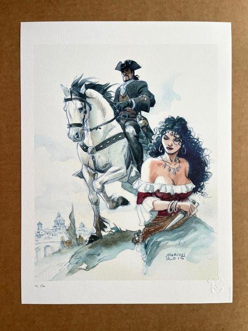 Marini - Aquarel illustratie - Schorpioen te paard & Méjaï, Boeken, Stripverhalen, Verzenden